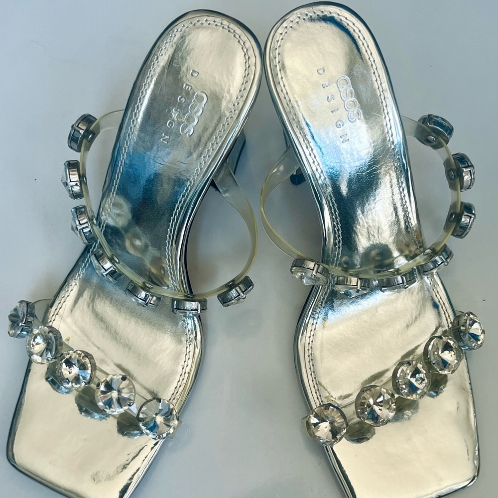 Elegant Silver Women's Heels